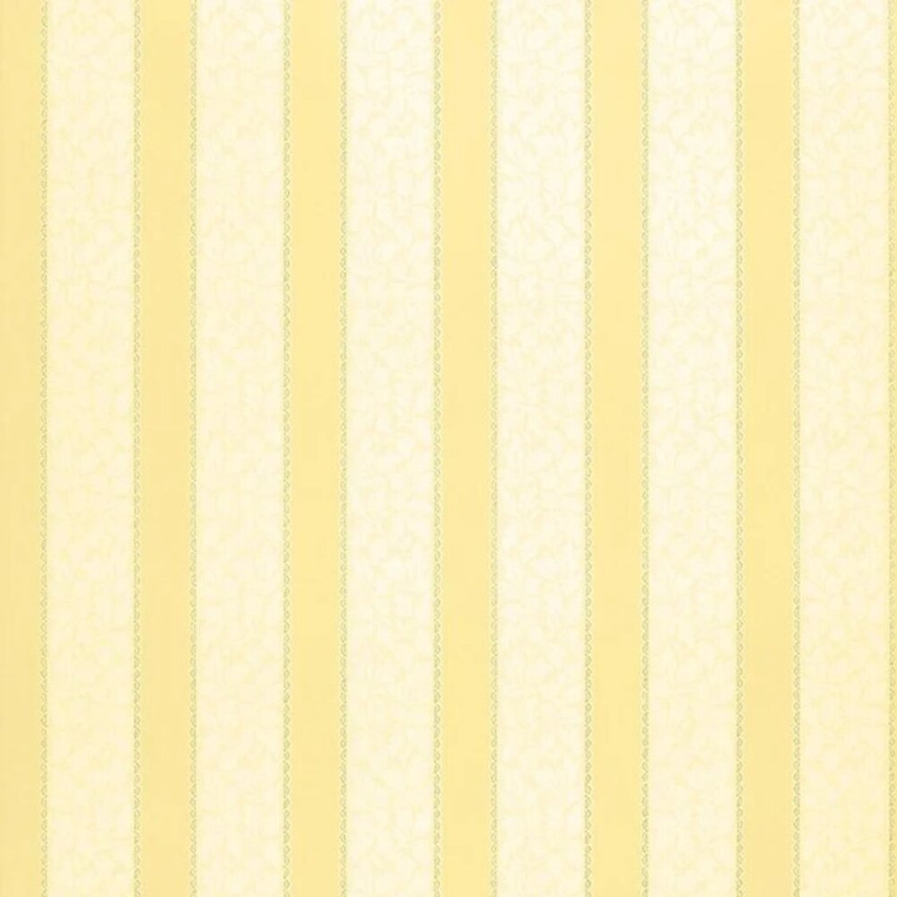 Schumacher Wallpaper 5004430 Wallis Stripe Jonquil Yellow Ivory 27" x 27' 60.75